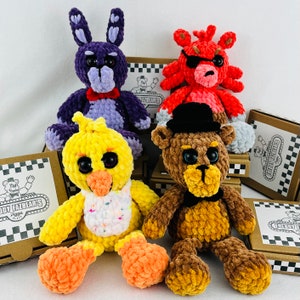 Animatronic Pizzaria Band Low Sew Crochet Pattern Bundle