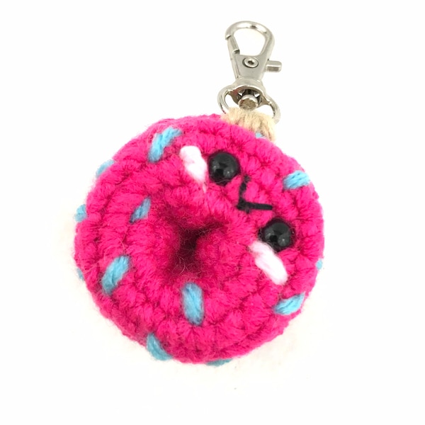 Mini Tea Party Donut Keychain Crochet Pattern