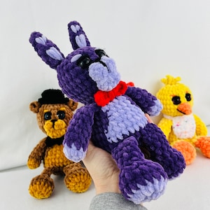 Animatronic Pizzaria Bonnie Low Sew Crochet Pattern