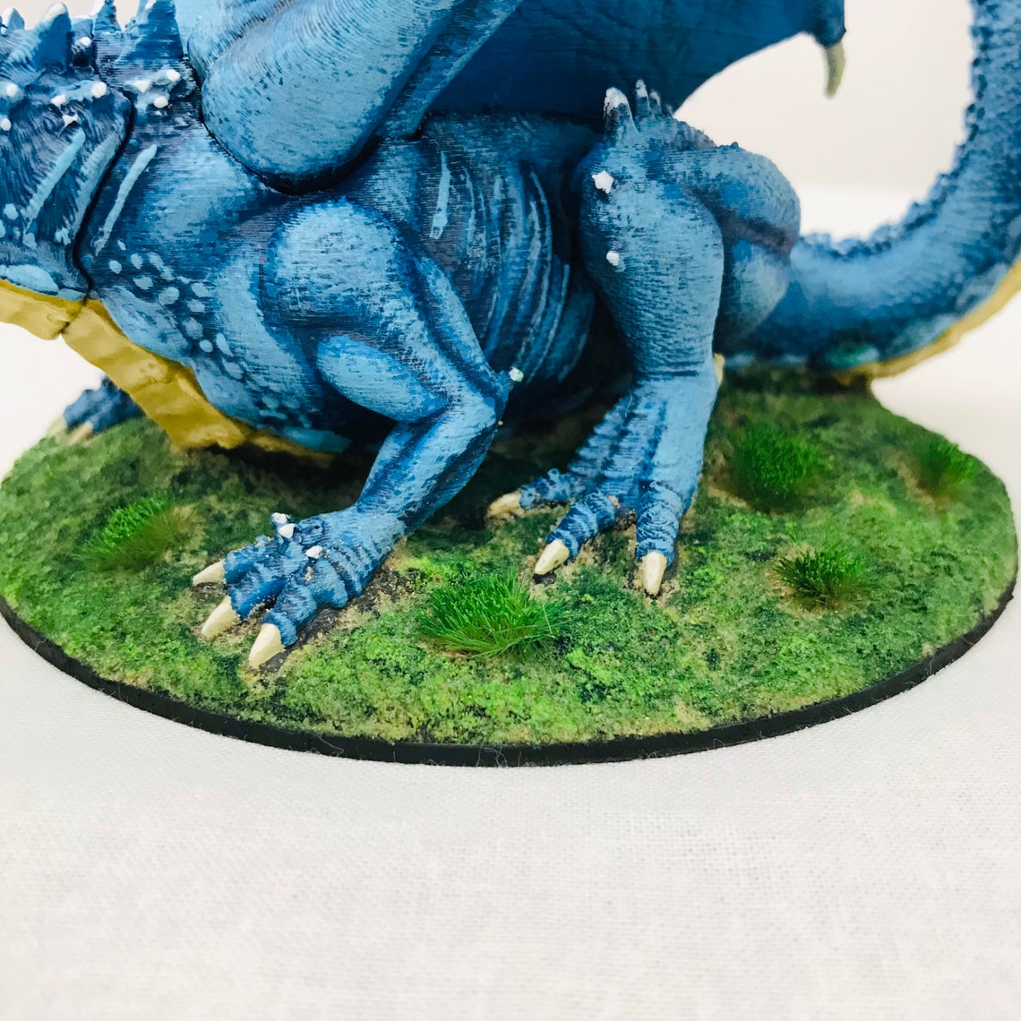 Hand Painted Large Blue Dragon Miniature for Table Top Role Etsy