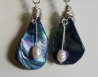 Shell and Pearl Earrings