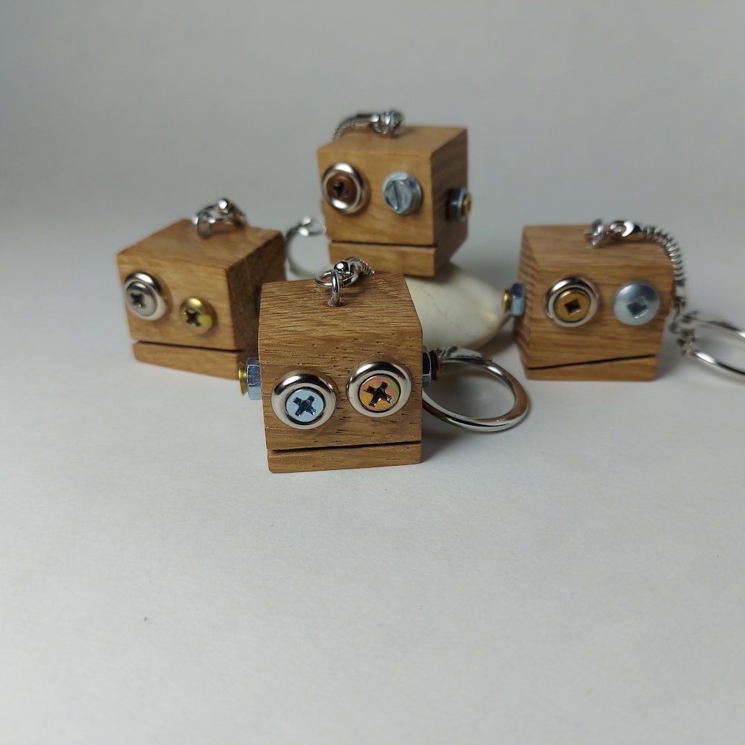Recycled Robot Keychain - Etsy