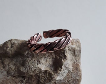 Adjustable Copper Rope Ring