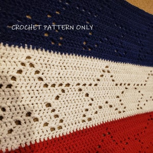 CROCHET PATTERN -- Stars and Stripes Lab Blanket