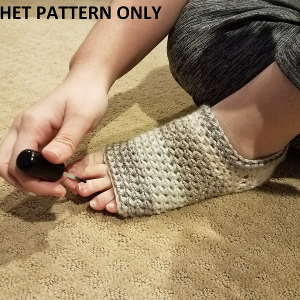 CROCHET PATTERN -- Toeless Yoga/Pedicure Socks