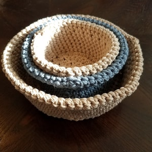 Crochet Nesting Storage Bowls