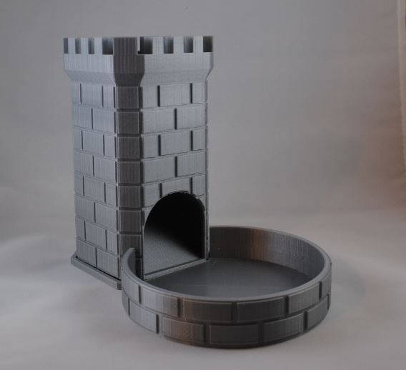 3D Printed Castle Dice Tower With Tray Dungeons and Dragons Etsy