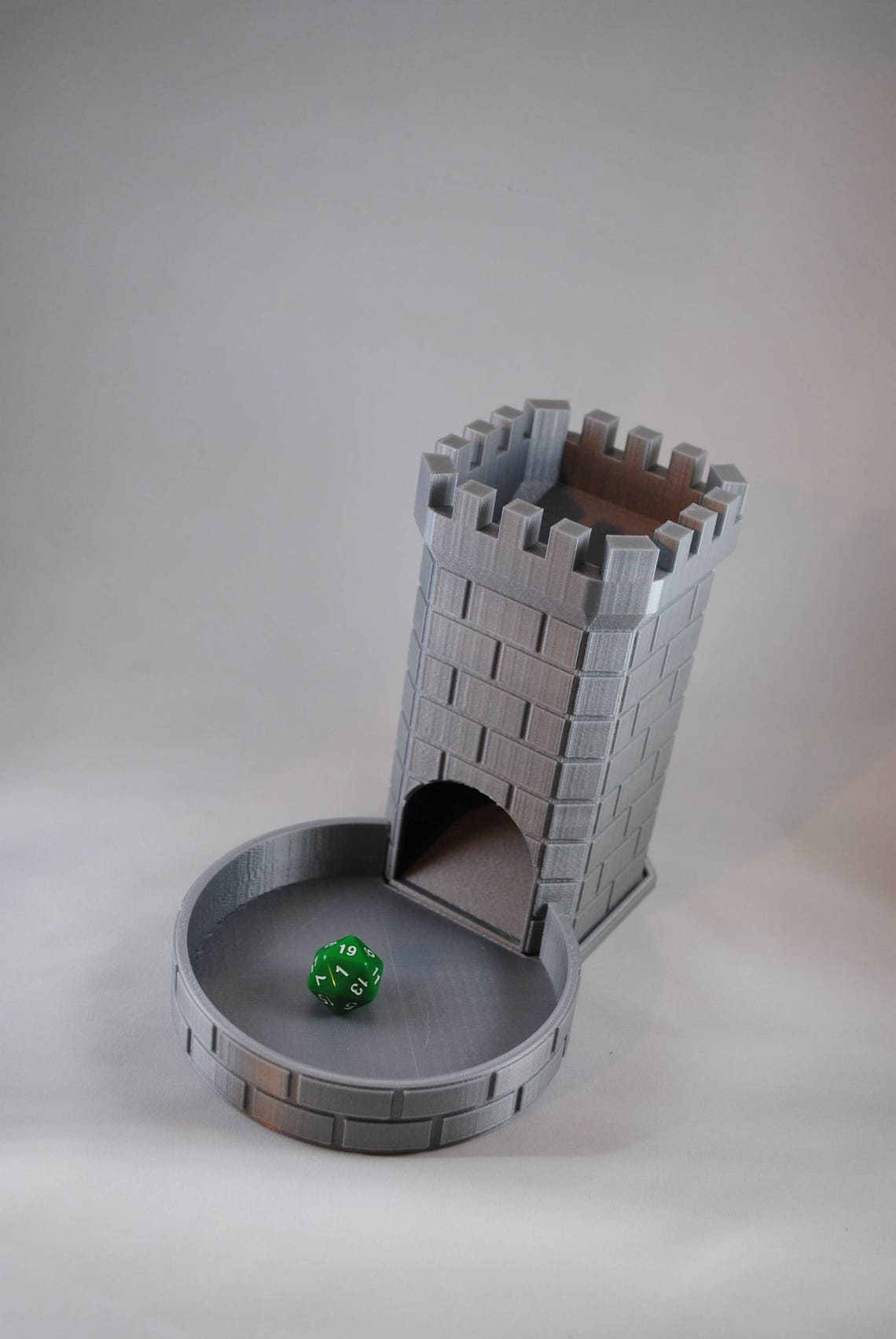 3D Printed Castle Dice Tower With Tray Dungeons and Dragons Etsy