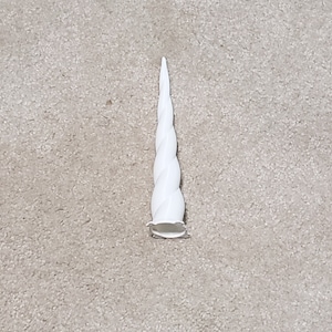 White Unicorn Horn - 8 inches tall - 3D Printed