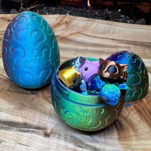 Mystery Dragon Egg with mini critters - 3D printed