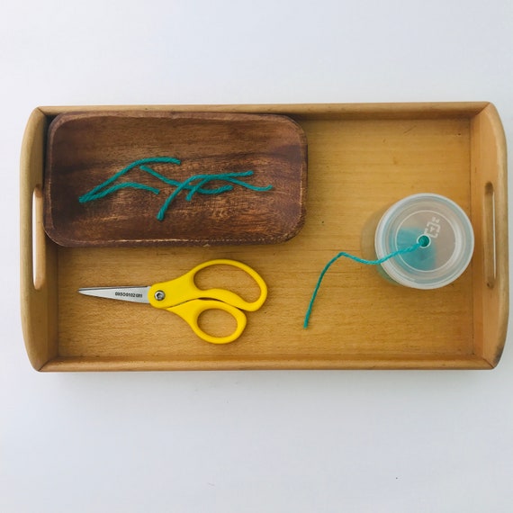 Fine Motor Activity Montessori Activity Yarn Snipping Activity