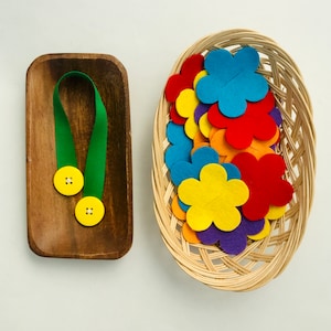 Montessori Inspired Buttoning Flowers activity image 1