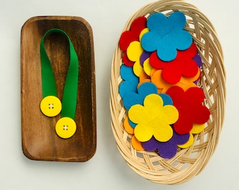 Montessori Inspired Buttoning Flowers activity