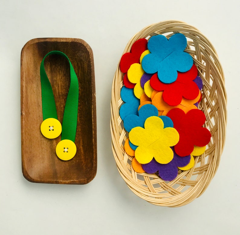 Montessori Inspired Buttoning Flowers activity image 1