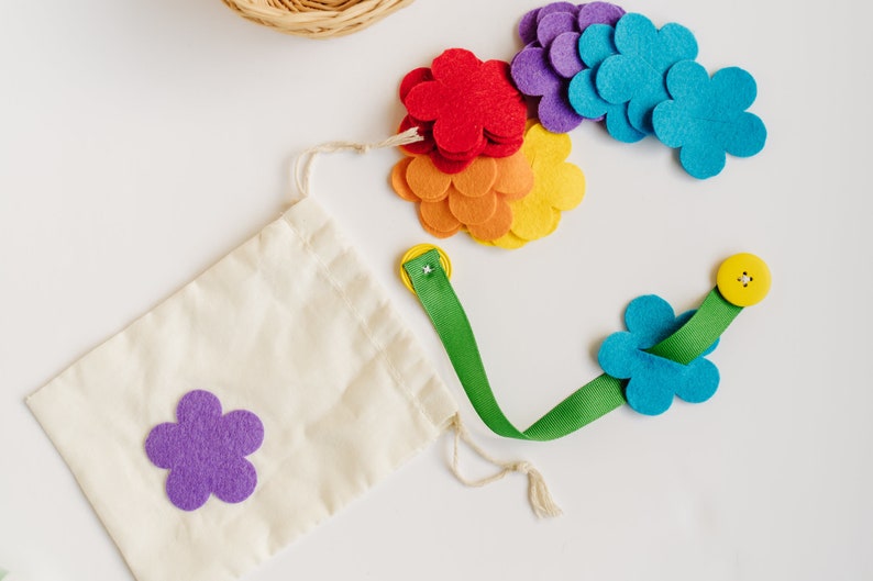 Montessori Inspired Buttoning Flowers activity image 2