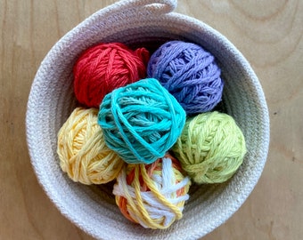 Extra yarn balls for the snipping activity