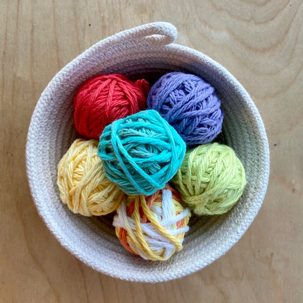 Extra yarn balls for the snipping activity