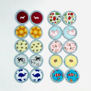 Animal fabric matching circles **NEW PRINTS**