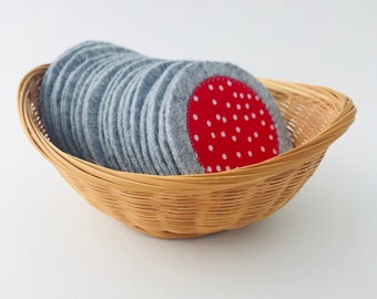 Polka dot fabric matching circles