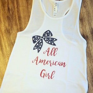 CLEARANCE, SALE, American Girl Tank Top, 4th Of July Tank Top For Girls, 4th Of July Shirts For Girls, American Flag Tank Top, Memorial Day