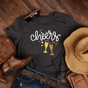 Cheers New Year Shirt For Women, Womens New Year Shirt, Cheers Shirt, Pop The Bubbly Shirt, Pop The Champagne Shirt, Happy New Year Shirt