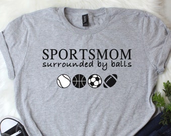 multiple sports basketball sports Multiple sport mom shirt shoot play ball women mom gift women\u2019s fit baseball homerun