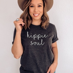 Hippie Soul Shirt Boho Hippie Life Minimalist Peace Vintage Soul Groovy Retro Old Soul Camping Trendy T Shirt Plus Size Avail 2XL 3XL 4XL