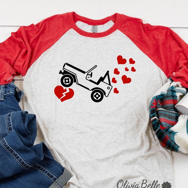 Jeep Heartbreaker Shirt, Valentine's Day Shirt For Women, Heartbreaker Shirt, Heartcrusher Shirt, Jeep Shirt For Women, Jeep With Hearts