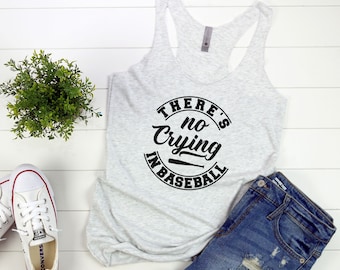 There's No Crying In Baseball A League Of Their Own Baseball Tank, A League Of Their Own Shirt, There's No Crying in Baseball Shirt Women