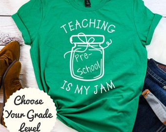Teaching Is My Jam Teacher Shirts For Women, School Shirts For Teachers, Teacher Personalized Shirt For Women