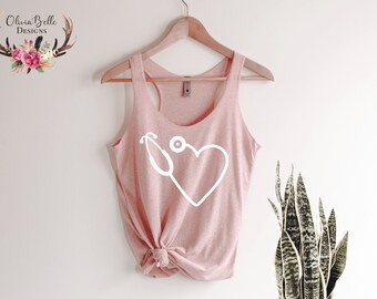 Mo Rong Wen Nurse Stethoscope Gift Womens Casual Essential Racerback Tank Top Mo Rong Wen Nurse Stethoscope Gift Womens Casual Essential Racerback Tank Top