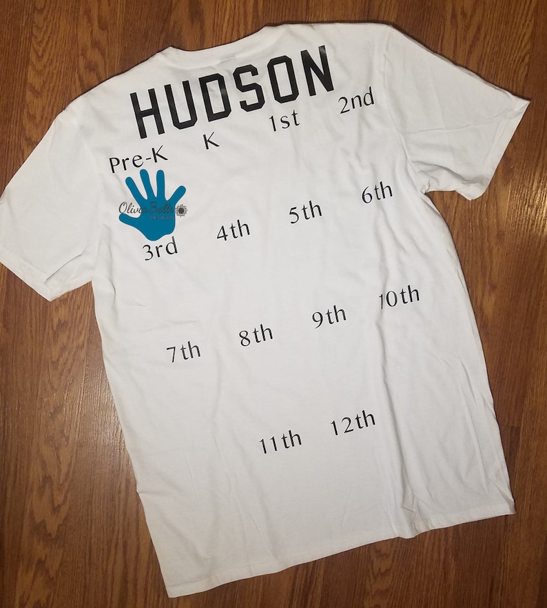 Class of 2035 Shirt Class of Handprint Shirt First Day Of image 4