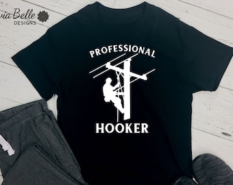 Camiseta de hooker profesional para hombre, camiseta de liniero para hombre, camiseta divertida de liniero, camiseta de Linelife, camiseta de liniero americano, tallas grandes 2X, 3X y 4X