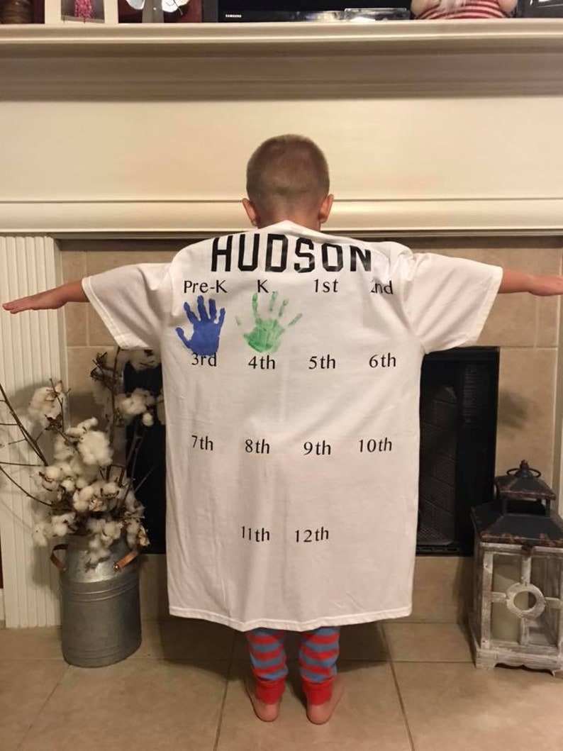 Class of 2035 Shirt Class of Handprint Shirt First Day Of image 5