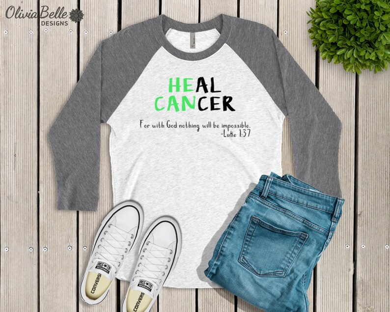 Lymphoma Awareness Shirt For Women, Heal Cancer Shirt, Cancer Survivor, Non-Hodgkin Lymphoma Cancer Shirt, Hodgkin's Lymphoma, 2XL, 3X, 3XL image 1