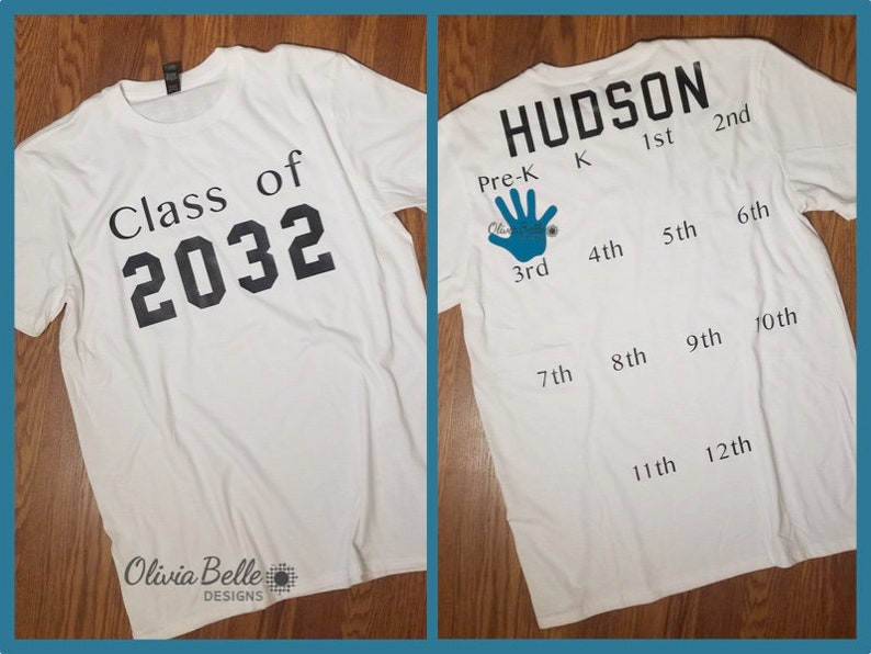 Class of 2035 Shirt Class of Handprint Shirt First Day Of image 2