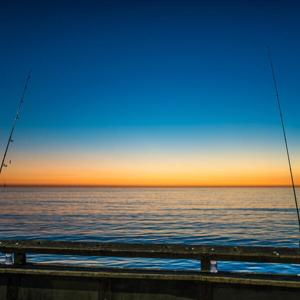 Sunset,Fishing,Pier,Venice Beach,High Quality Print,Premium Lustre