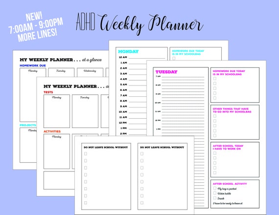 ADHD Weekly Planner