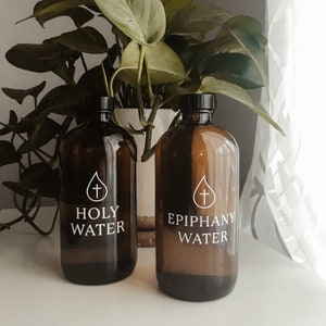 Holy Water SVG File -- SVG for Holy Water Bottle, Catholic Vector File, Catholic svg, Religious svg, Faith svg, Holy Water Bottle Label