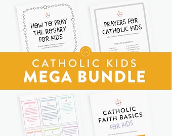 Catholic Kids MEGA BUNDLE - How to Pray the Rosary, Catholic Kids Prayers, Catholic Faith Bundle, Catholic Homeschool, Catholic Classroom