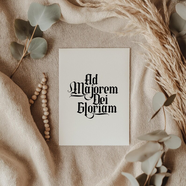 Ad Majorem Dei Gloriam Art Print - for the Greater Glory of God, AMDG ...