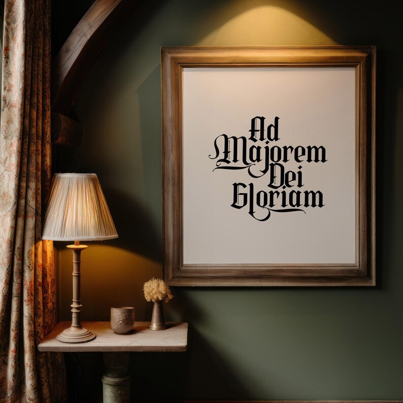 Ad Majorem Dei Gloriam Art Print - for the Greater Glory of God, AMDG ...