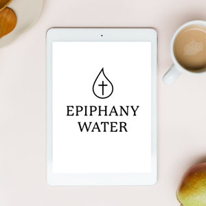 Epiphany Water SVG File -- SVG for Epiphany Water Bottle, Catholic Vector File, Catholic svg, Religious svg, Faith svg, Holy Water Label