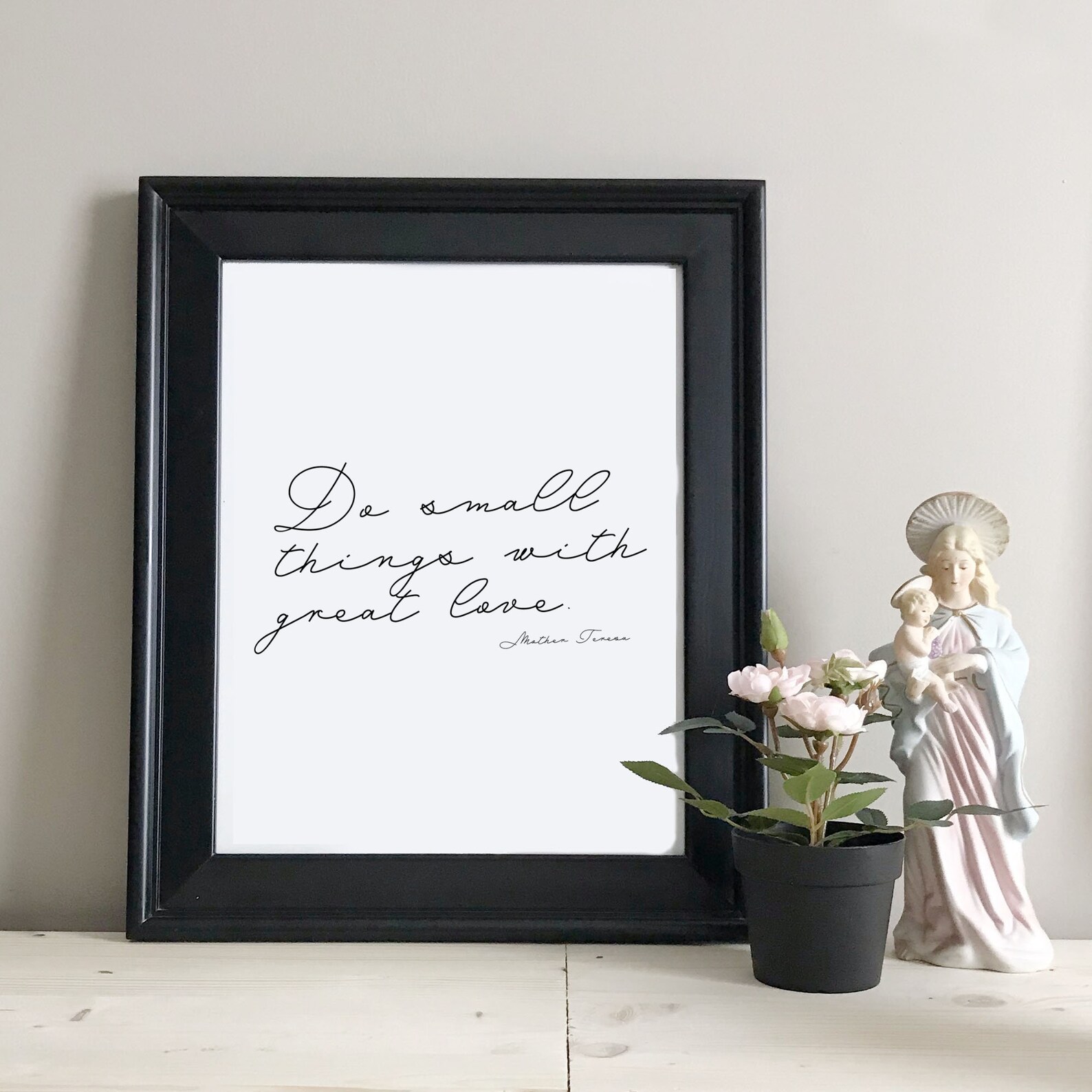 Mother Teresa Quote Printable Wall Art Handwritten Saint - Etsy