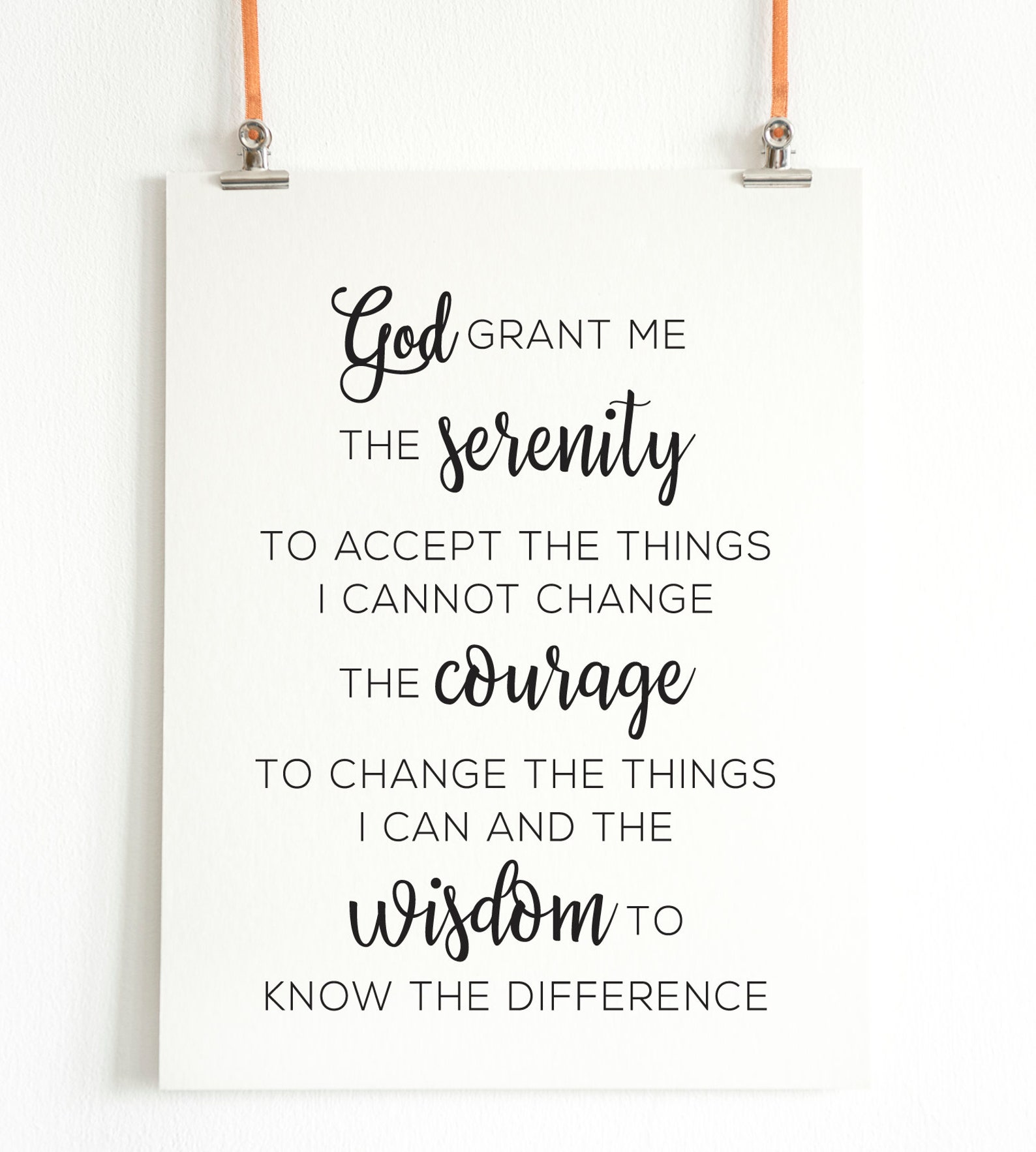 serenity prayer printable catholic prayer print instant etsy