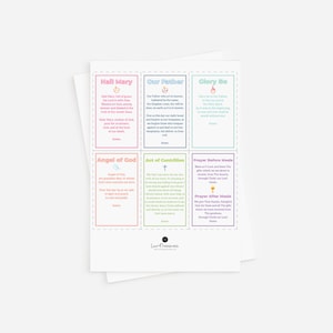 Kinder druckbare Gebete - Set mit 6 katholische Gebete, druckbare Kinder Gebetskarten, Kinder Hail Mary Gebetsdruck, katholische Kindergebete