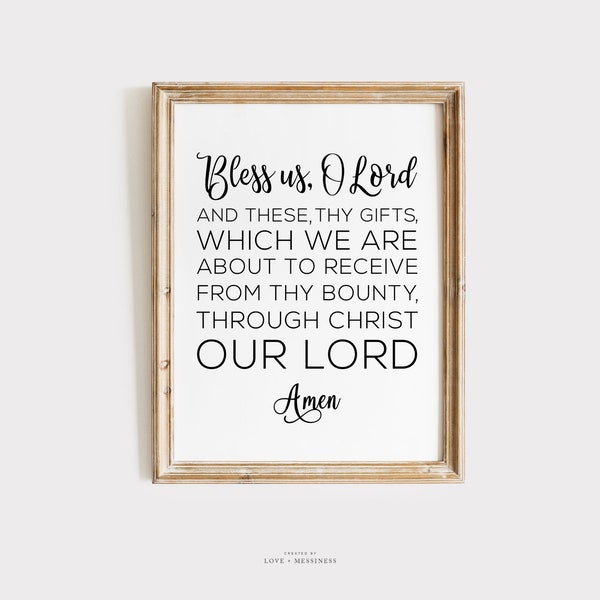 Bless Us O Lord - Etsy