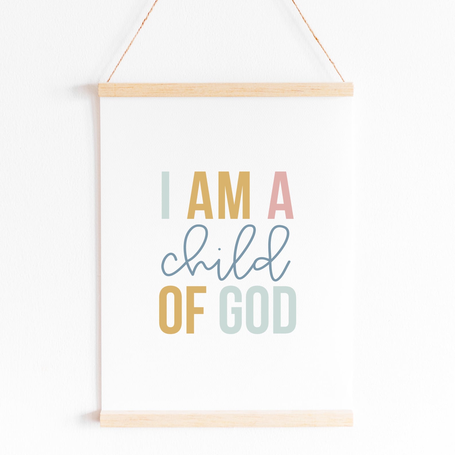 I Am a Child of God Printable Wall Art Catholic Nursery | Etsy