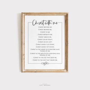 St Patrick's Breastplate Prayer Print - Prayer of St. Patrick, Lorica of Saint Patrick, Irish Prayer, Catholic Prayer Instant Download Print