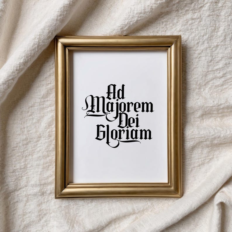 Ad Majorem Dei Gloriam Art Print - for the Greater Glory of God, AMDG ...